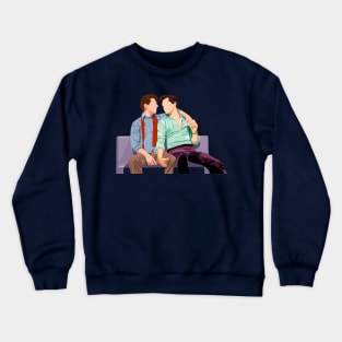 Falsettos - Marvin and Whizzer on a bench Crewneck Sweatshirt